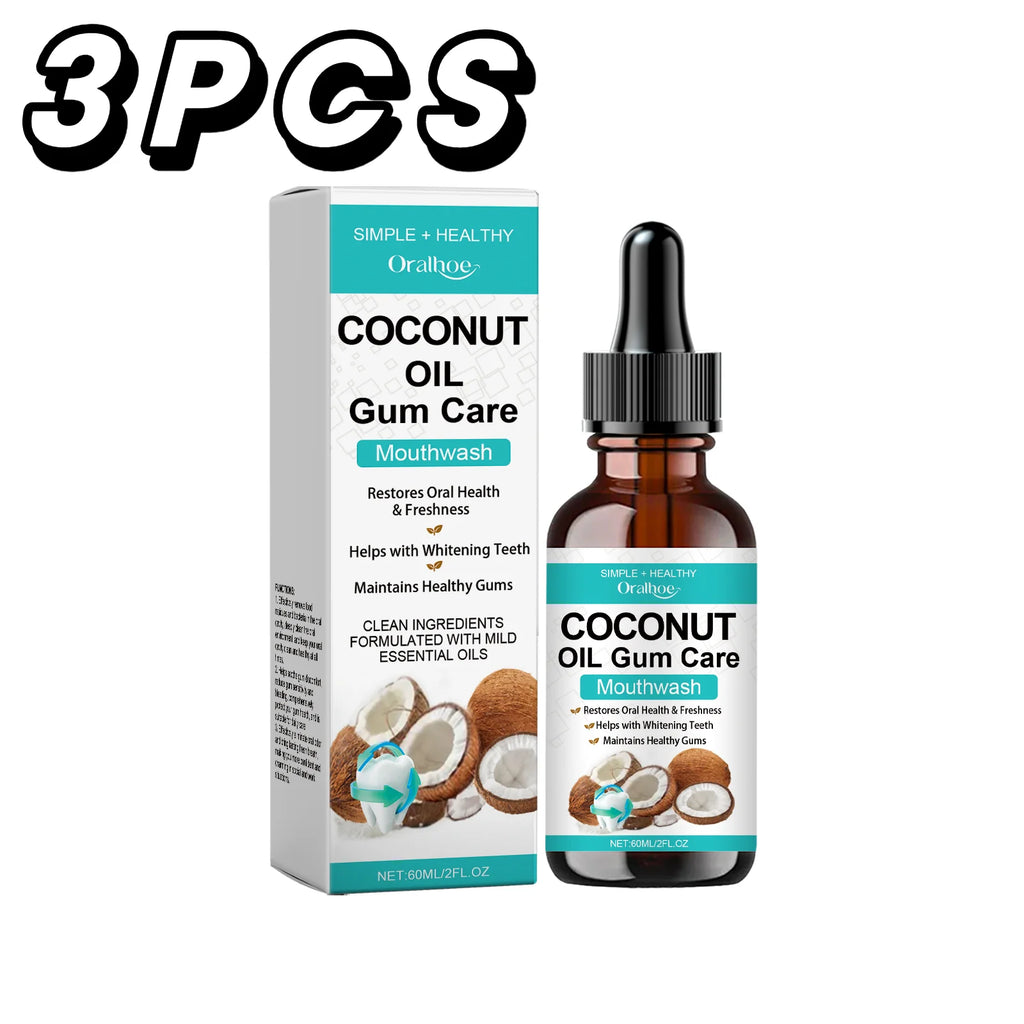 Coconut Mint Pulling Oil Mouthwash Alcohol-Free Teeth Stains Remover Whiten Odor Removal Fresh Breath Oral Hygiene Toothpaste