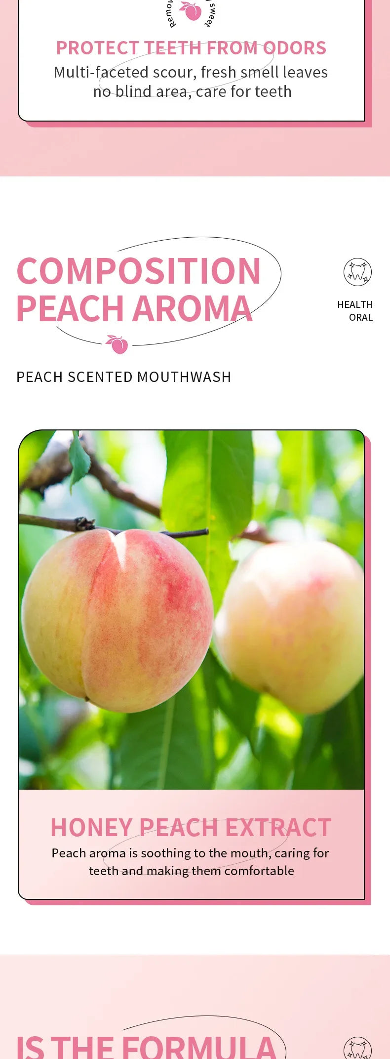 Mouthwash Teeth Whitening Lemon Flavor Freshen Your Breath and Clean The Debris Between Teeth Oral Freshening Mouthwash