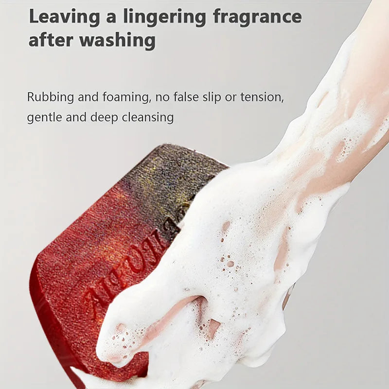 1/3/5/7Pcs Handmade Whitening Sandalwood Men'S Soap, Deeply Cleanses The Body, Moisturizes The Face, And Is Gentle And Shiny