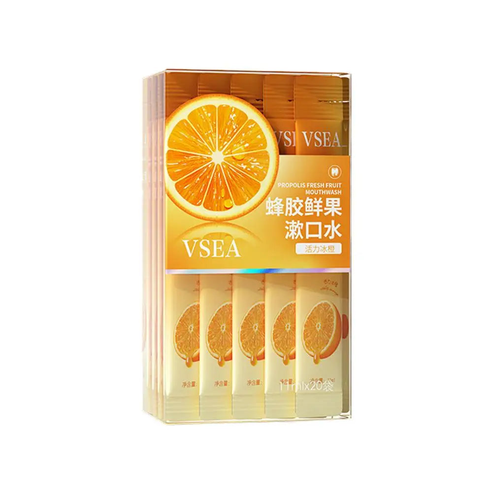 20pcs/Bag Protable Probiotic Mouthwash Portable Cleaning Mouthwash Strip Pack For Long-lasting Fragrance Oral