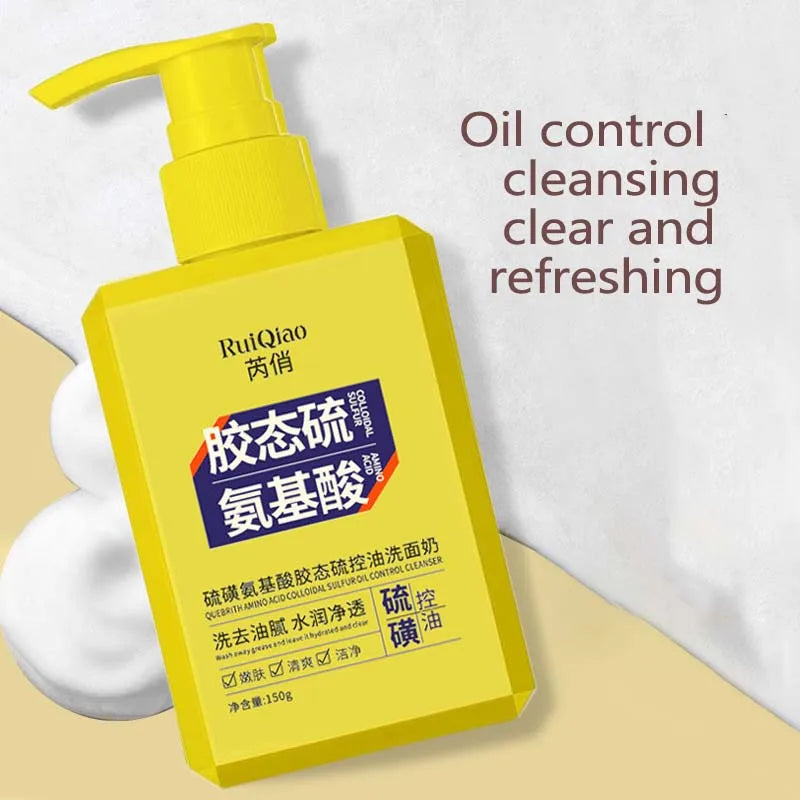 Gentle And Skin - Friendly Colloidal Sulfur Amino Acid Oil - Control Facial Cleanser Hydrating And Moisturizing