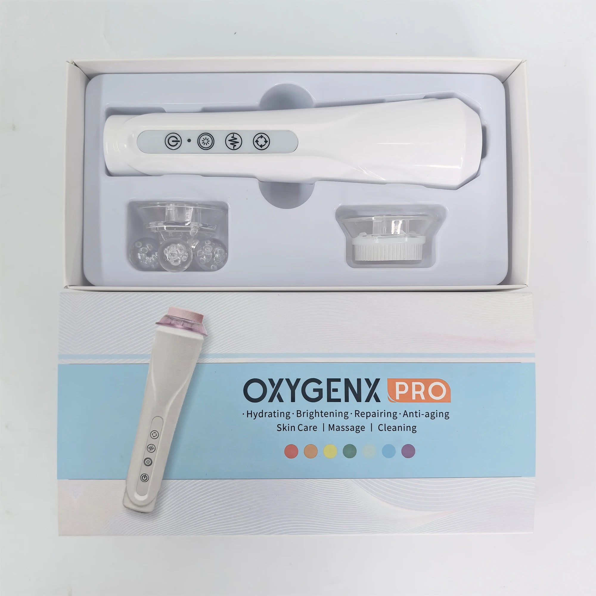 Newest Facial Roller Massage Co2 Oxygen Bubble Pods Beauty Device With Cleaning Brush Skin Tightening Oxygenation Facial Machine