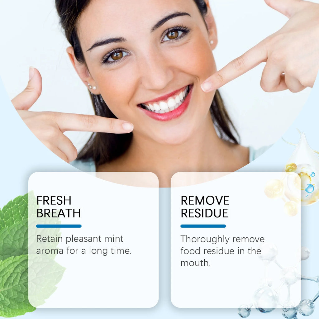 30ml Portable Mint Bad Breath Mouthwash Fresheners Mouth Oral Odor Removal Lasting Aroma Remove Tartar Deep Cleaning Mouthwash