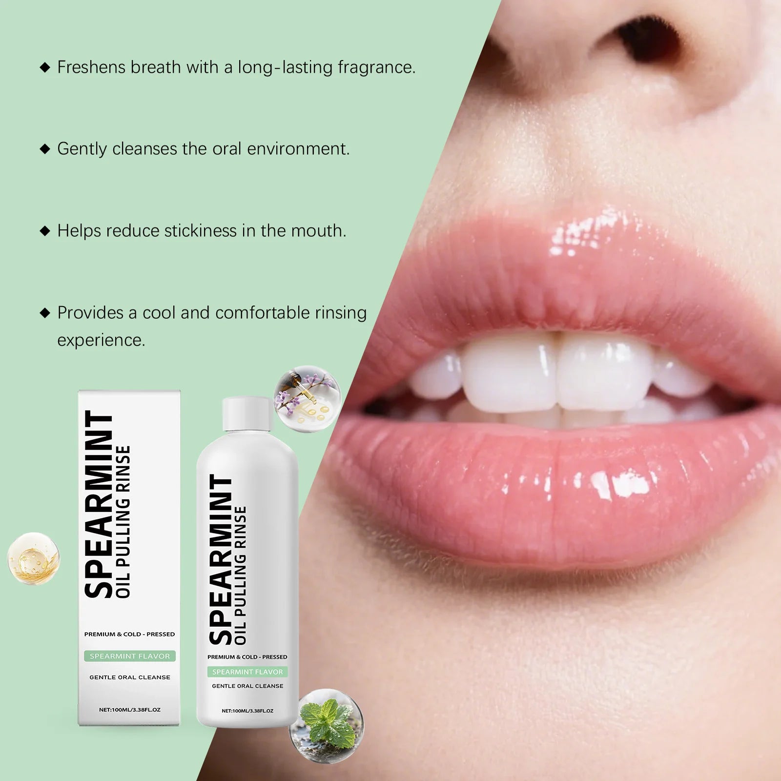 Orchid Mint Mouthwash Remove Odorfresh Breath Clean Oral Hygiene Relieve Gum Discomfort Reduce Food Residue Oral Care Mouthwash