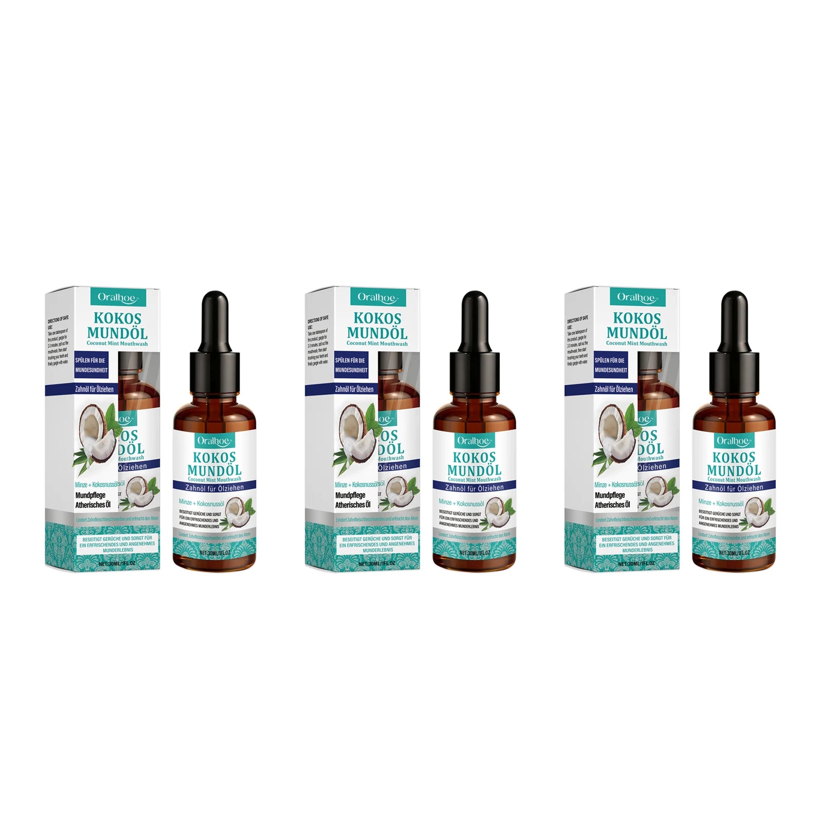 Coconut Oil Mint Mouthwash Remove Bad Breath Refreshing Cleansing Teeth Yellow Stains Fresh Oral Hygiene Odor Removal Mouthwash