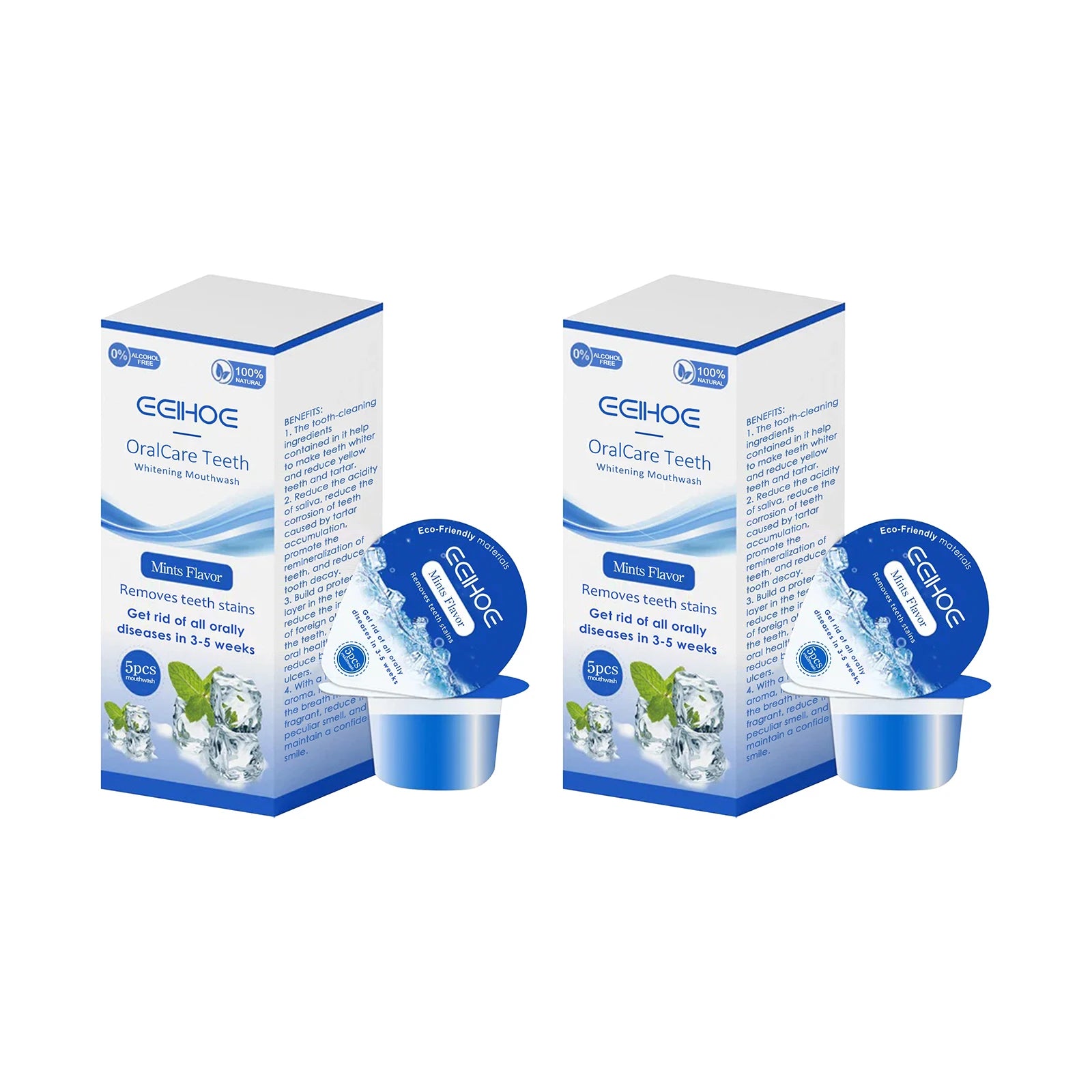 EELHOE Teeth Mouth Wash Whitening Teeth Black Stains Remover Brighten Teeth Mouthwash Bad Breath Treatment Mouth Freshener 10pcs