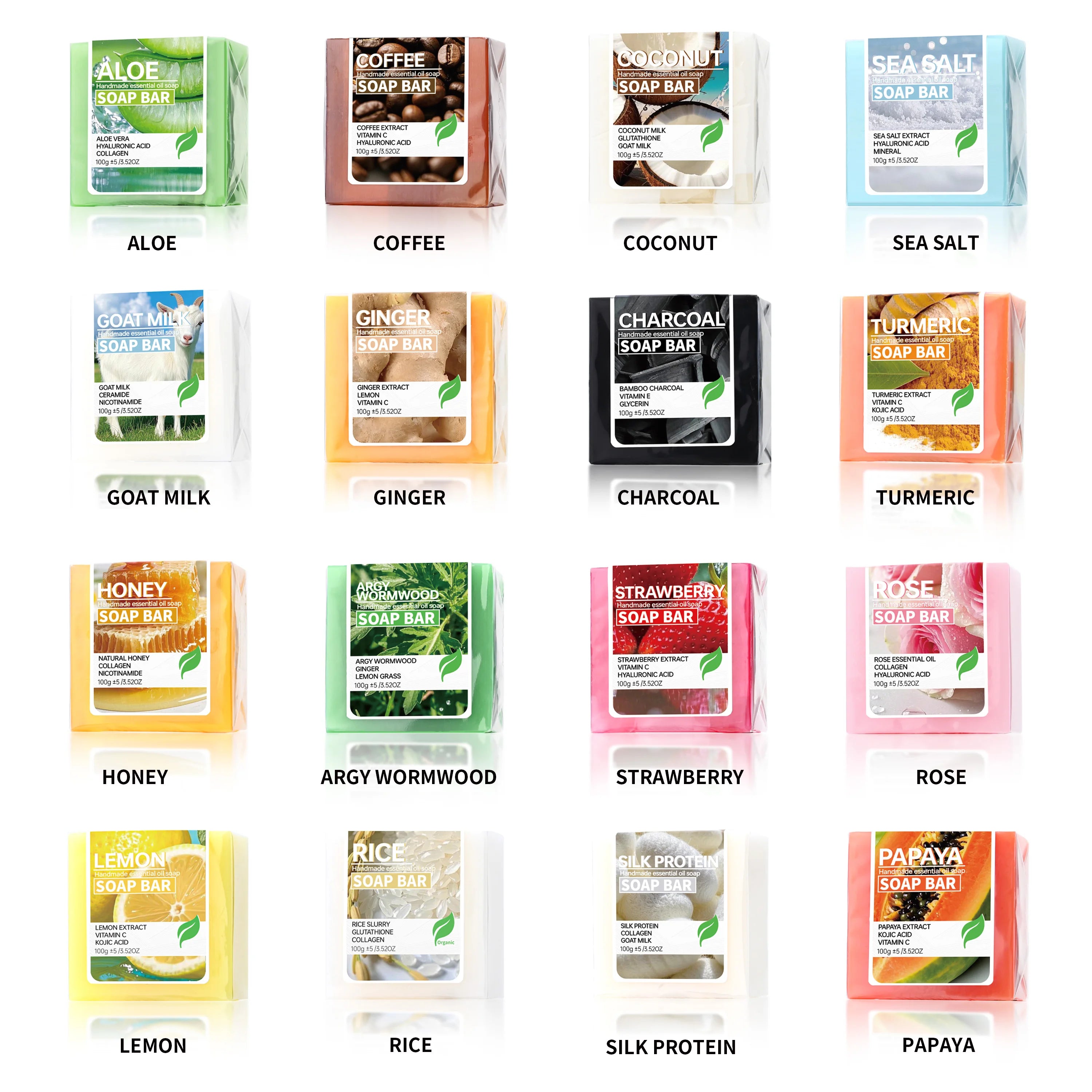 100g A+ Rice Water Soap Handmade Soap Rice Milk Whitening Goat Milk Soap for Whitening Oil Control