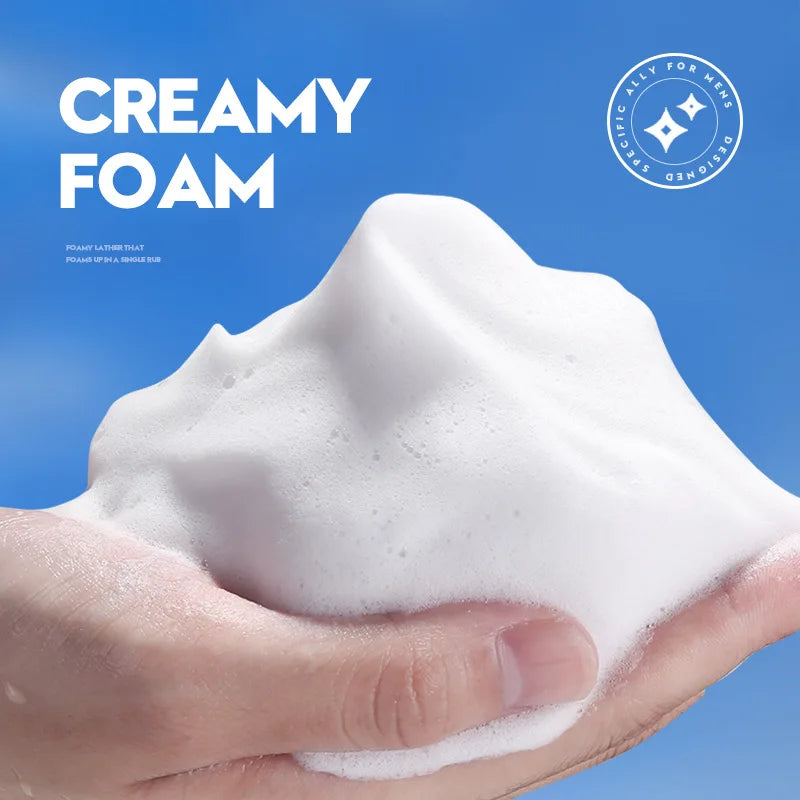 SADOER Men's Facial Cleanser Face Wash Foam Face Cleanser Oil Control Anti Acne Hydrating Moisturizing Men Skin Care Products