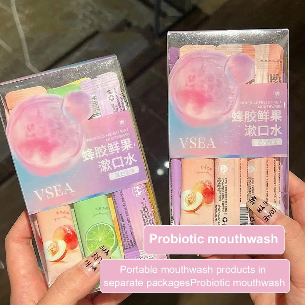 20pcs/Bag Protable Probiotic Mouthwash Portable Cleaning Mouthwash Strip Pack For Long-lasting Fragrance Oral