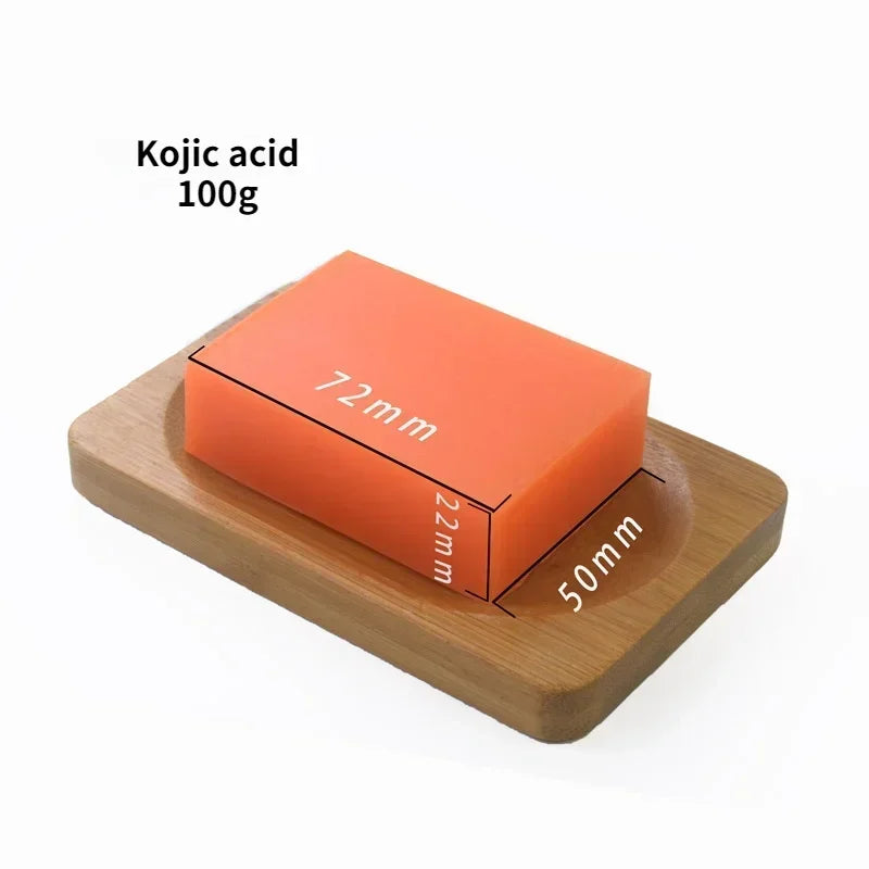 100g Natural Ginger Oil Handmade Soap with Tea Tree Bamboo Charcoal Lavender Honey Kojic Acid for Skin Whitening & Brightening