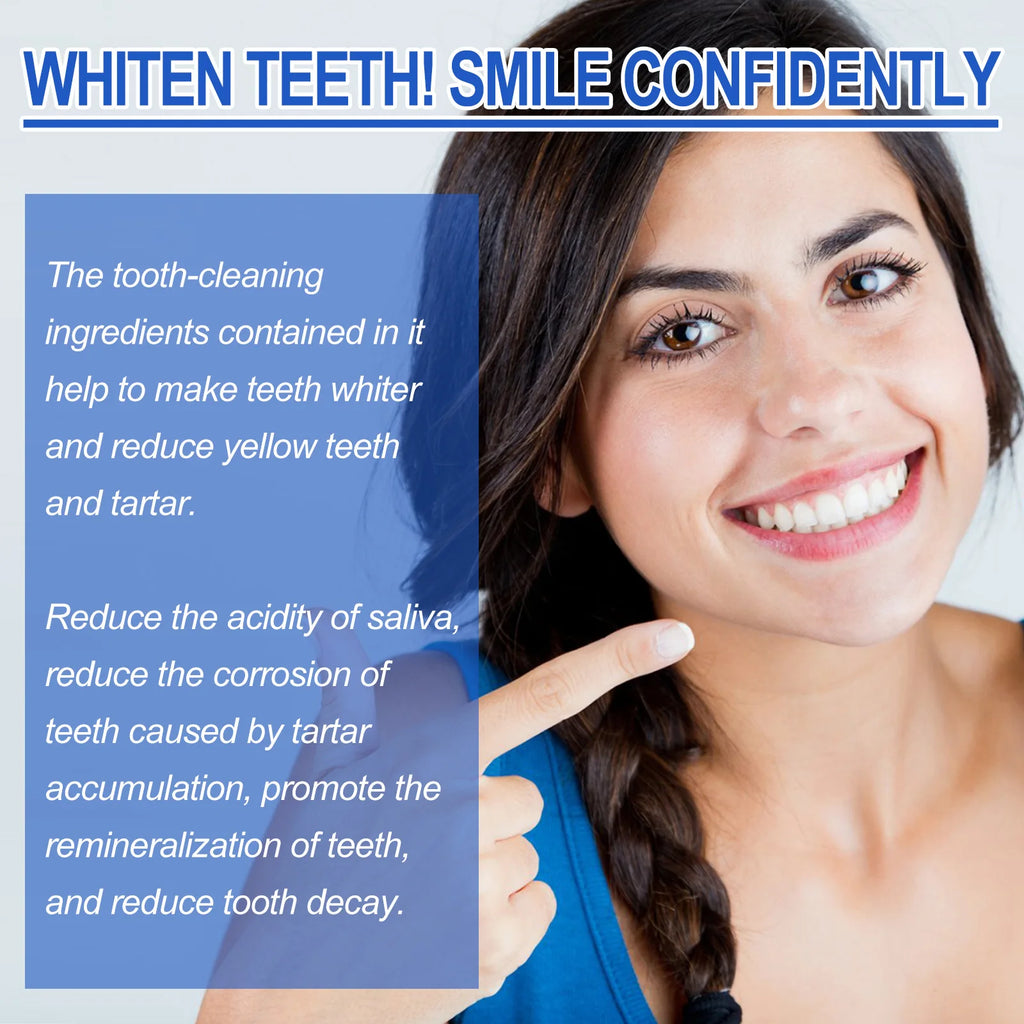 EELHOE Teeth Mouth Wash Whitening Teeth Black Stains Remover Brighten Teeth Mouthwash Bad Breath Treatment Mouth Freshener 10pcs