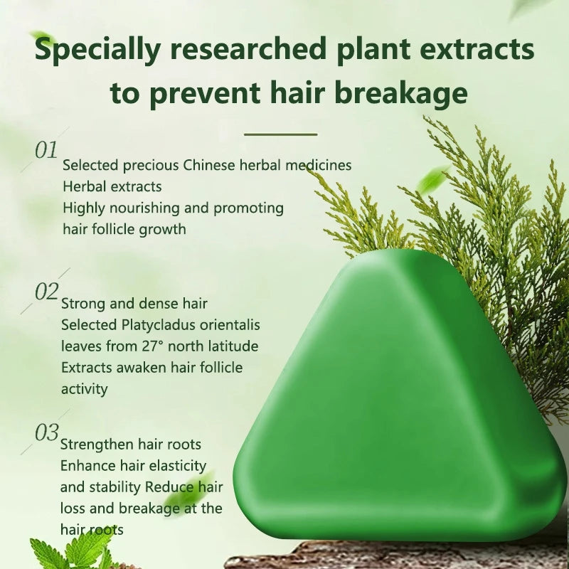 120g Seven-green Usman Orchidaceae Shampoo Refreshing Cleansing Oil Control Anti-Itch Replenishing Soap Soft Handmade Soap