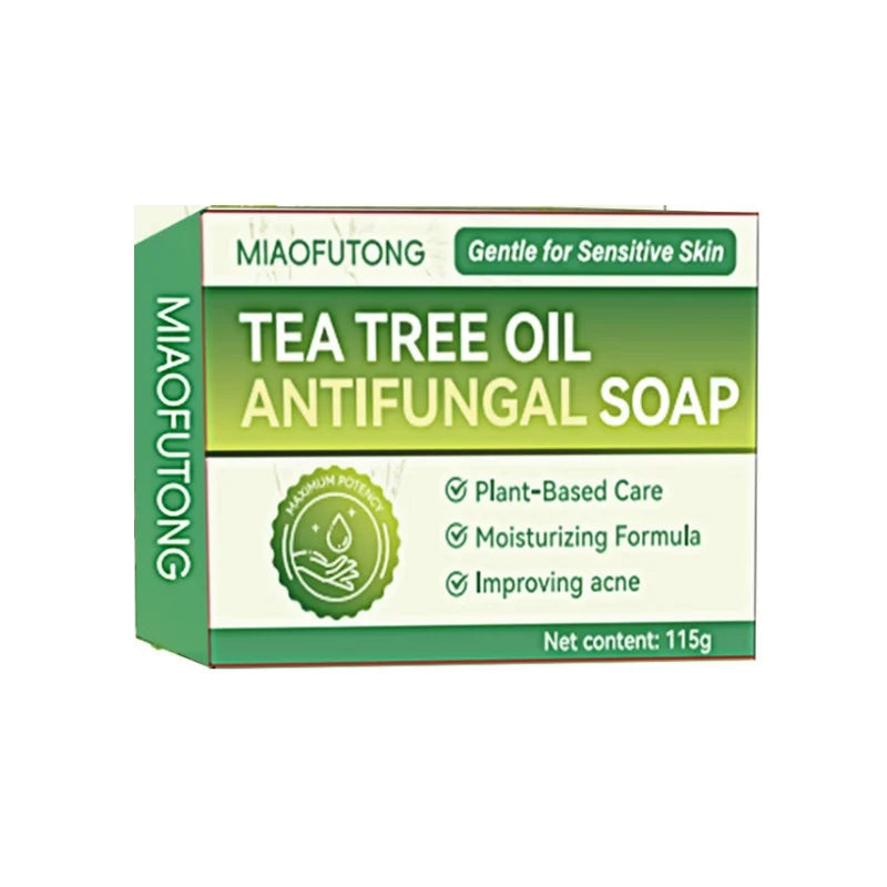 115g Tea Tree Oil Antifungal Soap Body Cleansing Antibacterial Handmade Soap Deep Cleansing Soap for All Skin Type