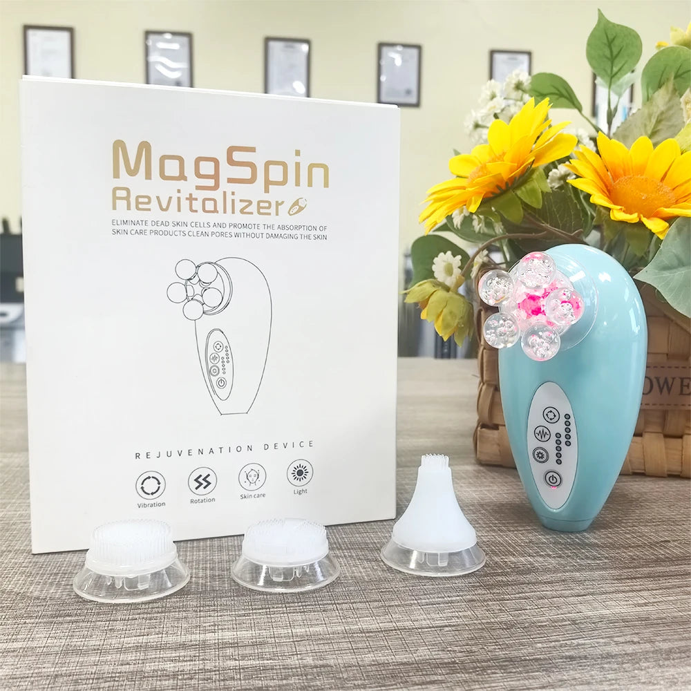 2025 New Arrival Skin Care Device 4 IN 1 Soft Silicone Facial Cleaning Brush Washing Massager Electric Face Cleaning Brush