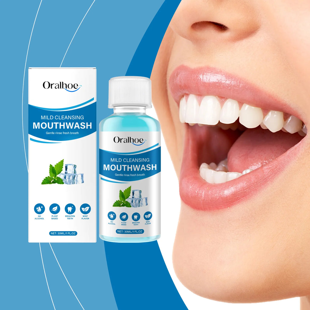 30ml Portable Mint Bad Breath Mouthwash Fresheners Mouth Oral Odor Removal Lasting Aroma Remove Tartar Deep Cleaning Mouthwash