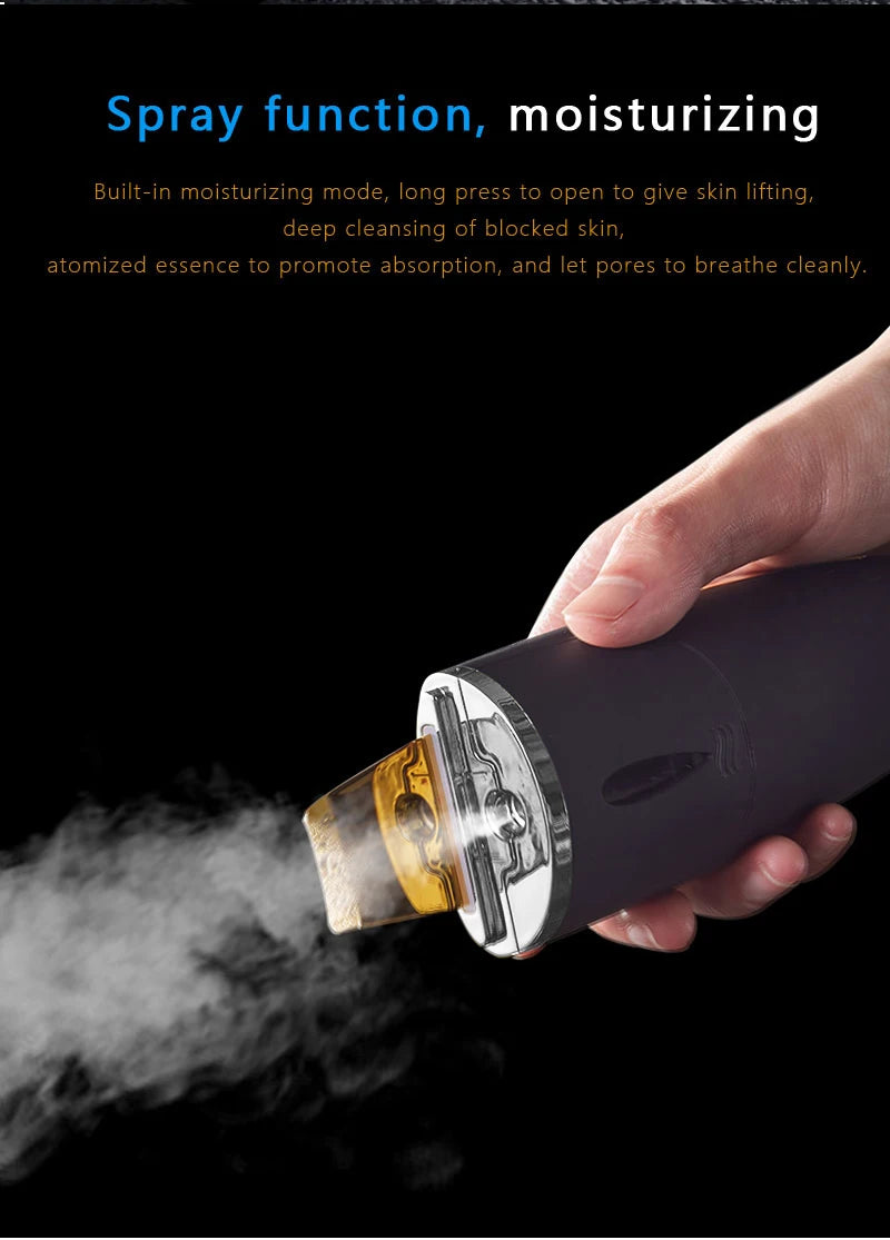 New Ultrasonic Skin Scrubber Vibration Face Spatula Blackhead Remover Shovel Clean Cavitation Peeling Facial Lifting EMS Machine