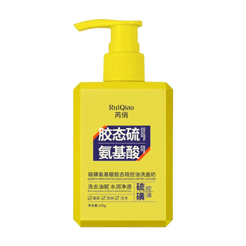 Gentle And Skin - Friendly Colloidal Sulfur Amino Acid Oil - Control Facial Cleanser Hydrating And Moisturizing