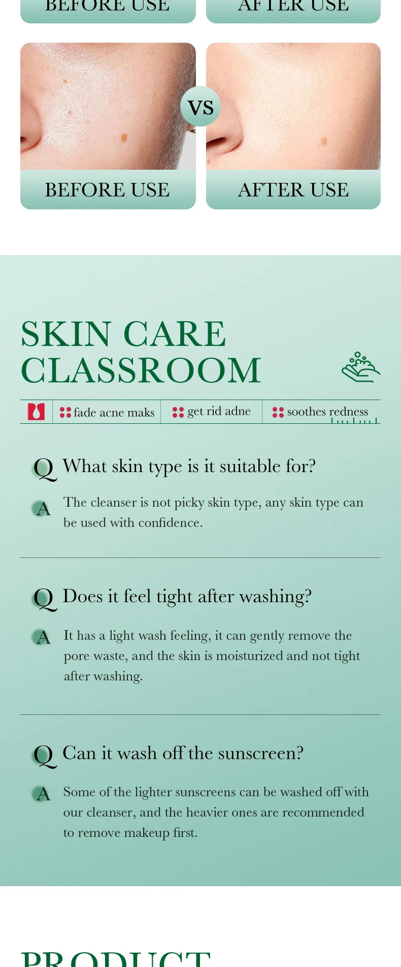 BIOAOUA Salicylic Acid Facial Cleanser Acne Treatment Moisturizing Oil Control skincare Face Wash Foam Face Cleanser Skin Care