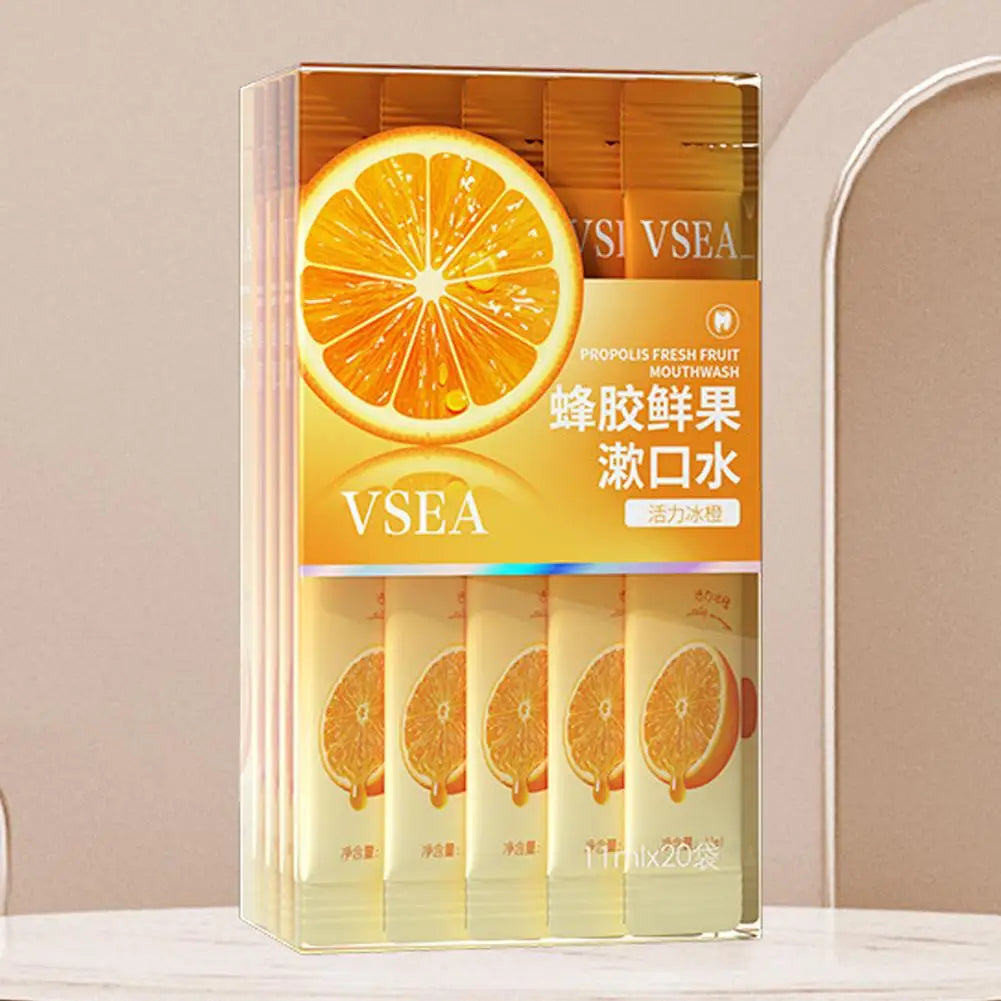 20pcs/Bag Protable Probiotic Mouthwash Portable Cleaning Mouthwash Strip Pack For Long-lasting Fragrance Oral