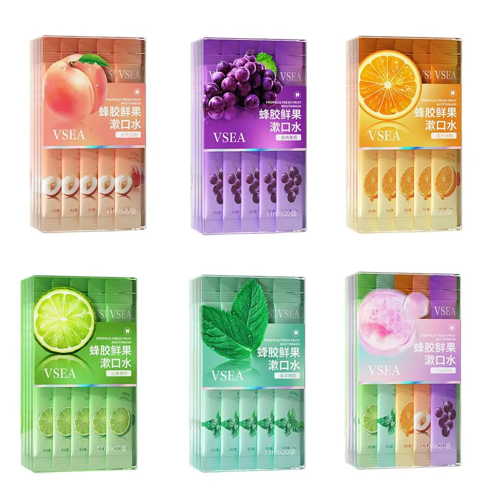 20pcs/Bag Protable Probiotic Mouthwash Portable Cleaning Mouthwash Strip Pack For Long-lasting Fragrance Oral