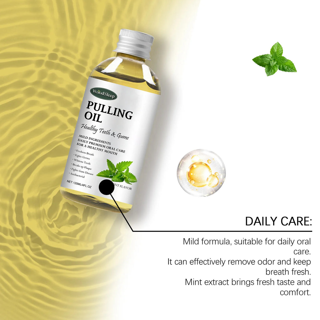 Mouth Wash Pure Organic Coconuts Oil Pulling Natural Tooth Whitening Mouthwash Freshening Breath Heal Oral Health Care Daily Use