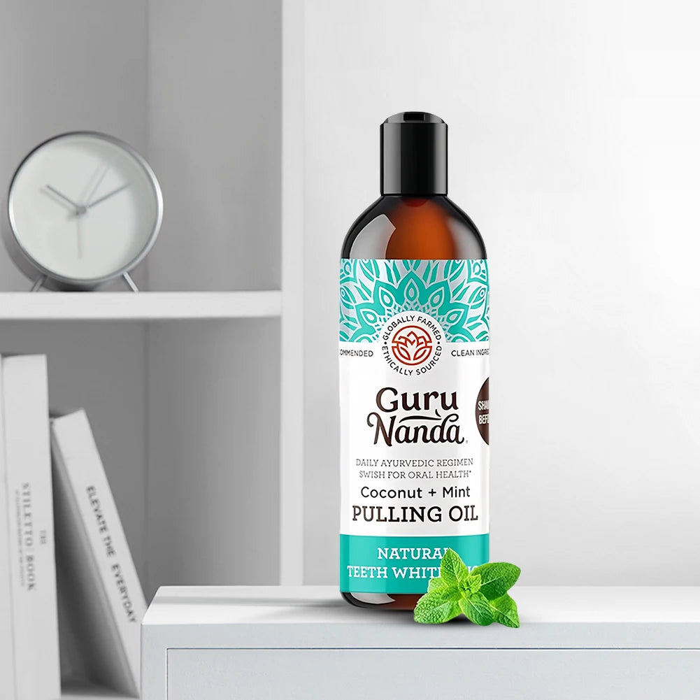 Coconut Mint Pulling Oil Mouthwash Non Alcohol Alcohol-free Teeth Whitening Fresh Oral Breath Tongue Scraper Mouth Health Care