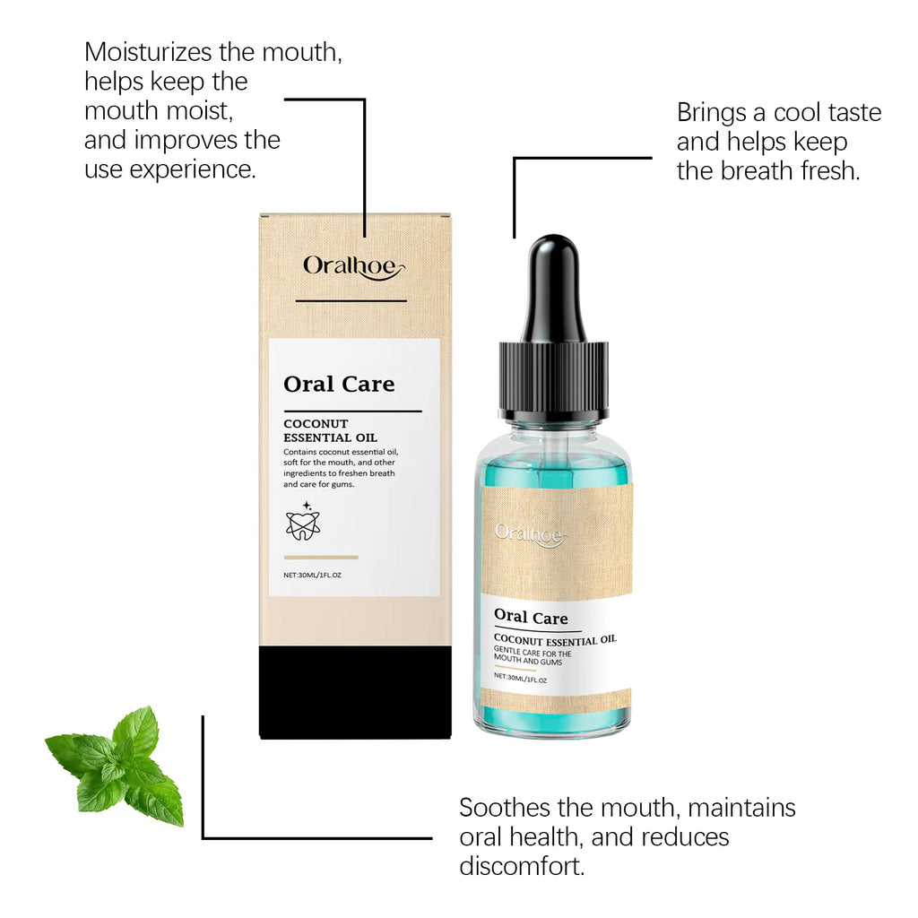 Oralhoe Coconut Oil Mouthwash Fresh Oral Breath Odor Removal Prevent Bad Breath Lasting Fragrance Coconut Oil Mouthwash 1floz