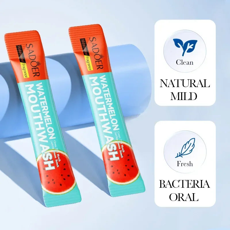 V34 Whitening Mouthwash Cleans Teeth Oral Travel Packet Individual Mouthwash for Oral Cleaning Tools Removel Teeth Stain 20Pcs