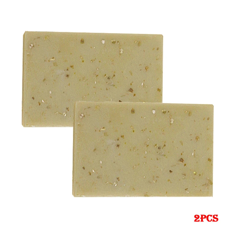 1/2/4/6Pcs Handmade Oat Soap,Natural,Gentle,Non Irritating, Brightening, Exfoliating, Body And Facial Cleansing, Whitening Soap