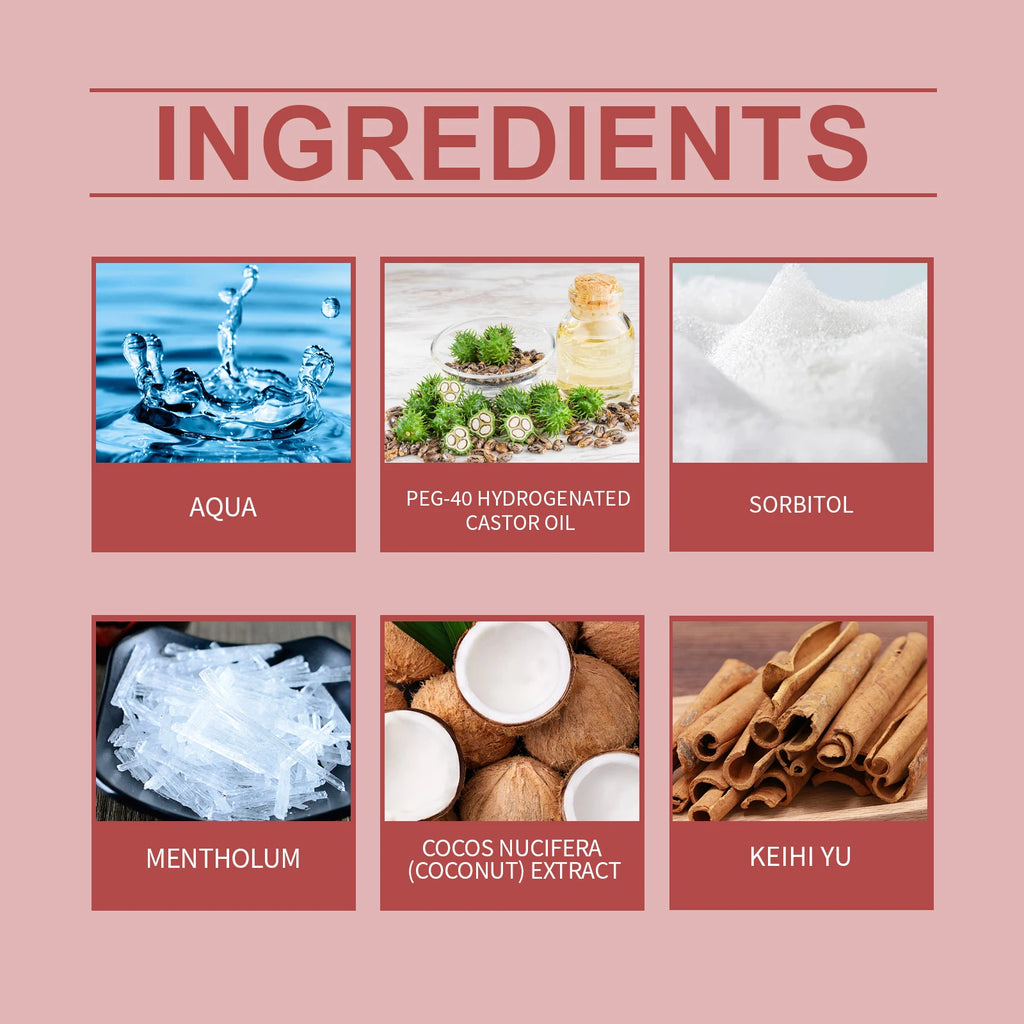 Coconut Pulling Oil Mouthwash Oral Rinse Alcohol-free Herbal Teeth Whitening Fresh Oral Remove Tooth Yellow Stains Odor OralCare