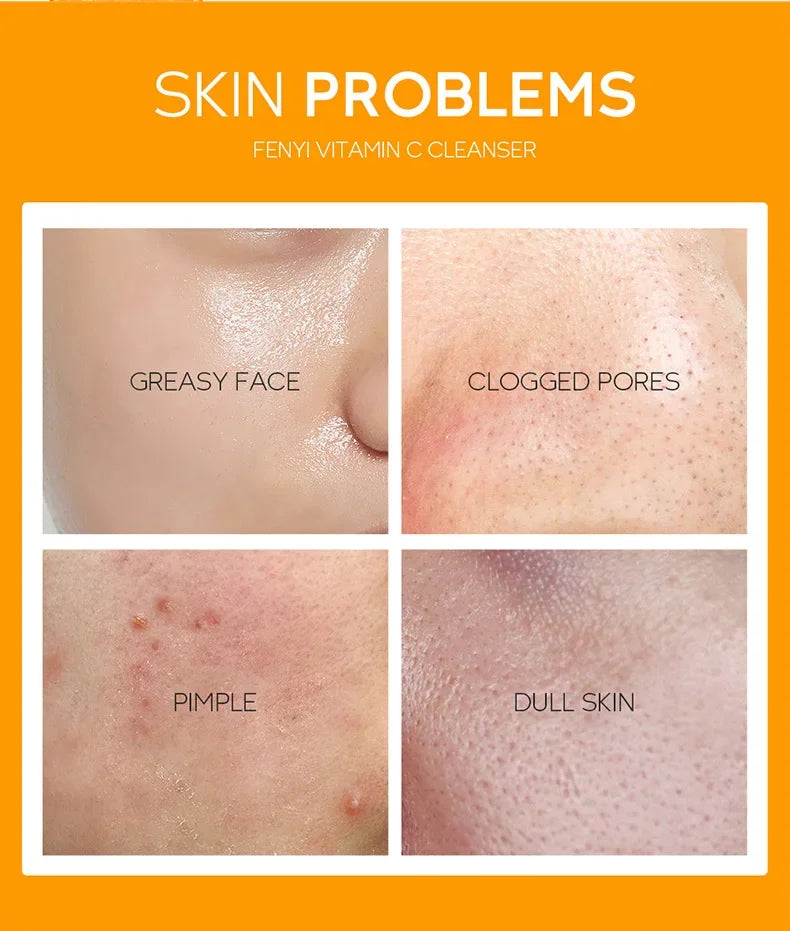 Japanese Cherry Blossom or Vitamin C Facial Cleanser Skin Cleansing Moisturizing  Blackhead Remove Skincare Face Wash Foam Face