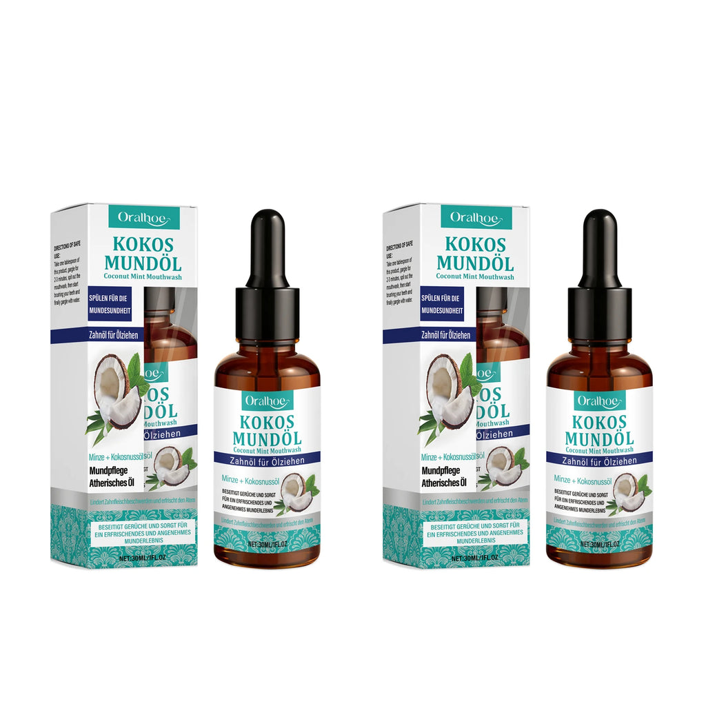 Coconut Oil Mint Mouthwash Remove Bad Breath Refreshing Cleansing Teeth Yellow Stains Fresh Oral Hygiene Odor Removal Mouthwash