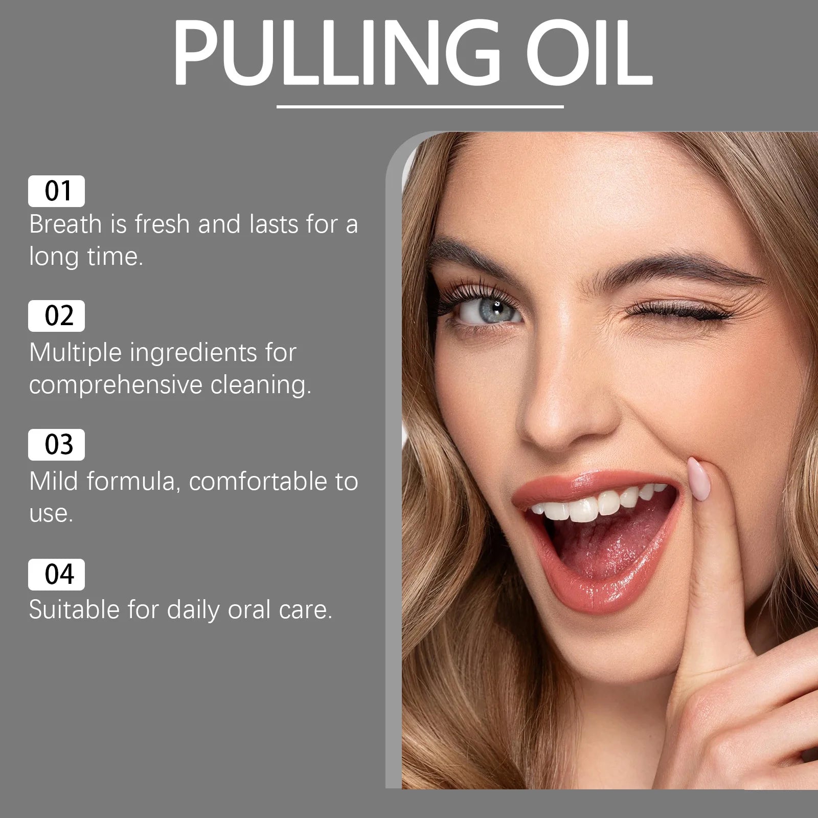 Mouth Wash Pure Organic Coconuts Oil Pulling Natural Tooth Whitening Mouthwash Freshening Breath Heal Oral Health Care Daily Use