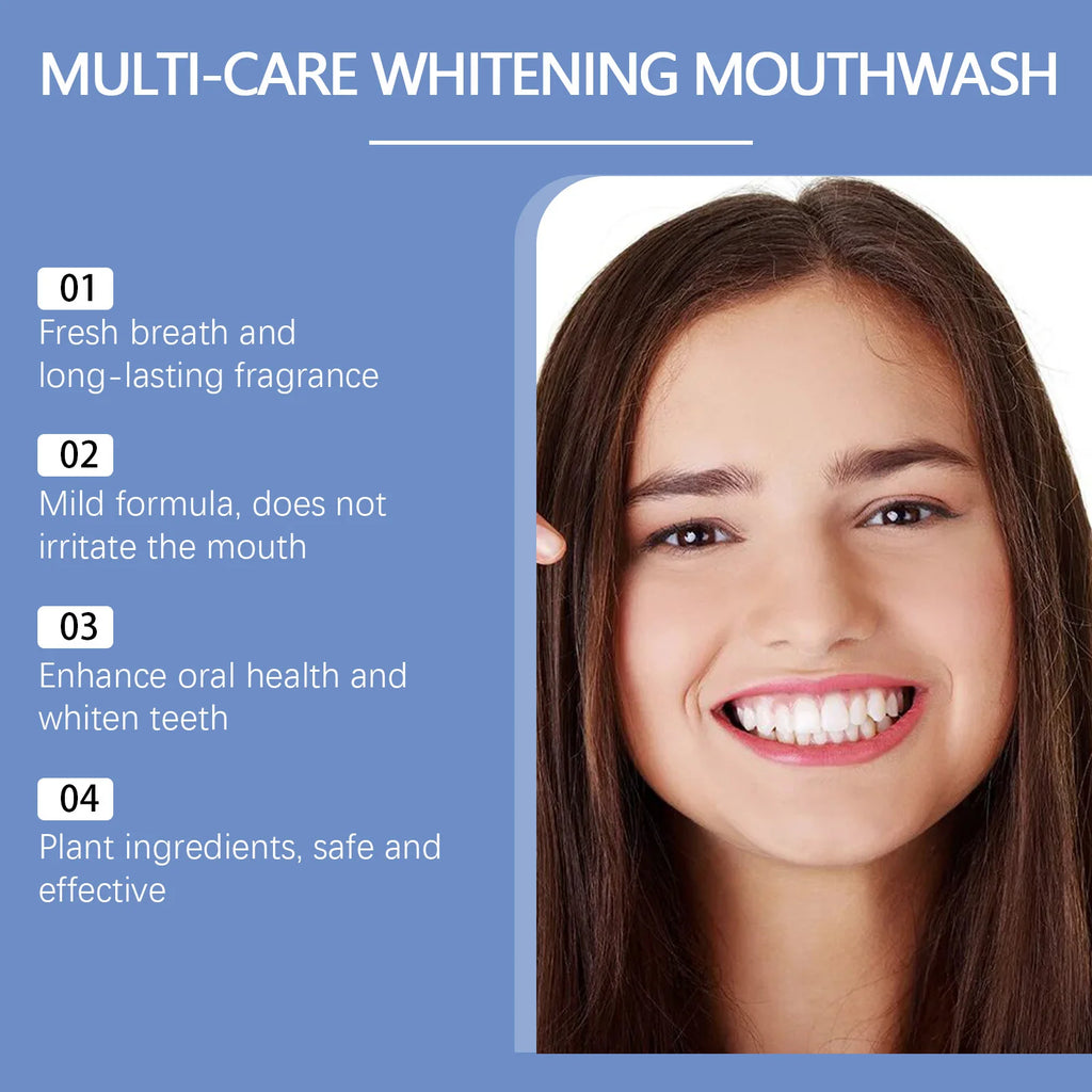 Coconut Mint Oil Mouthwash Teeth Whitening Fresh Oral Breath Remove Dental Stain Non Alcohol Tongue Scraper Mouth Health Care