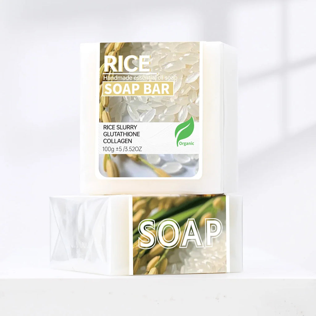100g A+ Rice Water Soap Handmade Soap Rice Milk Whitening Goat Milk Soap for Whitening Oil Control