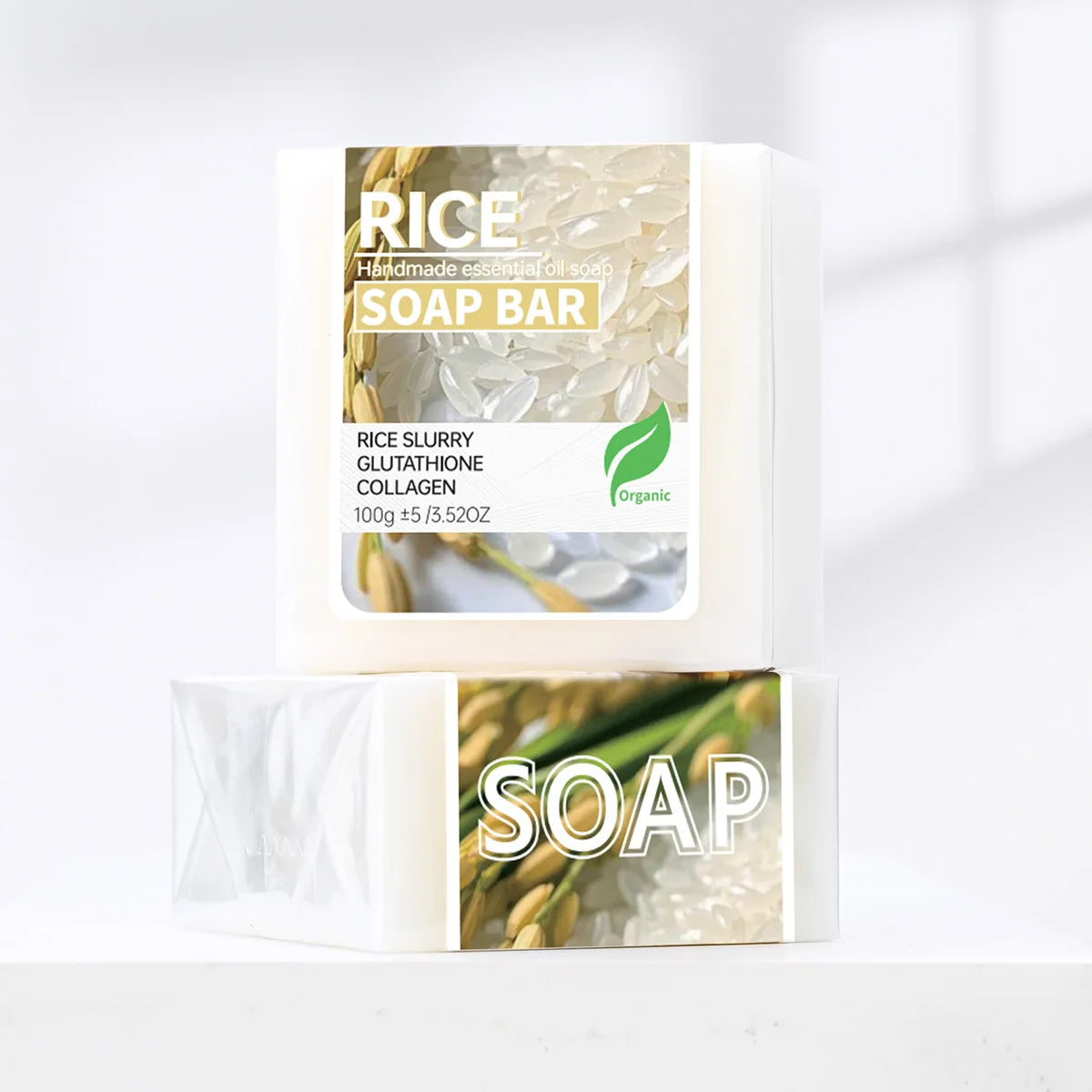 100g A+ Rice Water Soap Handmade Soap Rice Milk Whitening Goat Milk Soap for Whitening Oil Control