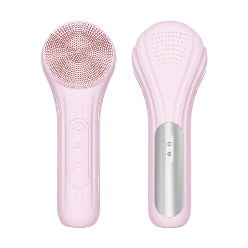 Electric Facial Cleansing Brush Sonic Face Massager Warming Deep Pore Cleaning Waterproof Silicone Blackhead Remover