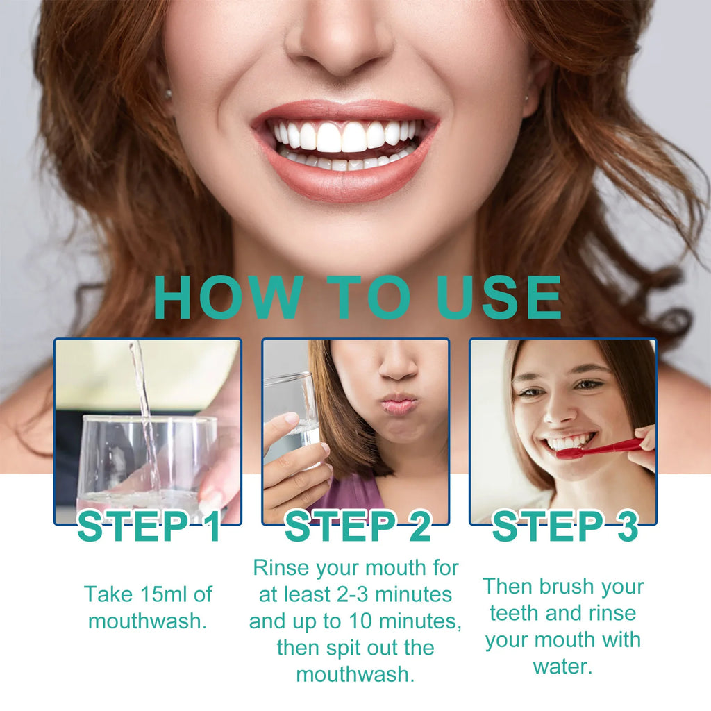 Coconut oil mouthwash removes odor and removes tooth stains Fresh breath care dental care dental care dental cleaning solution